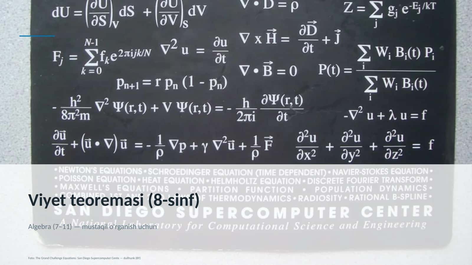 Viyet teoremasi (8-sinf) 1