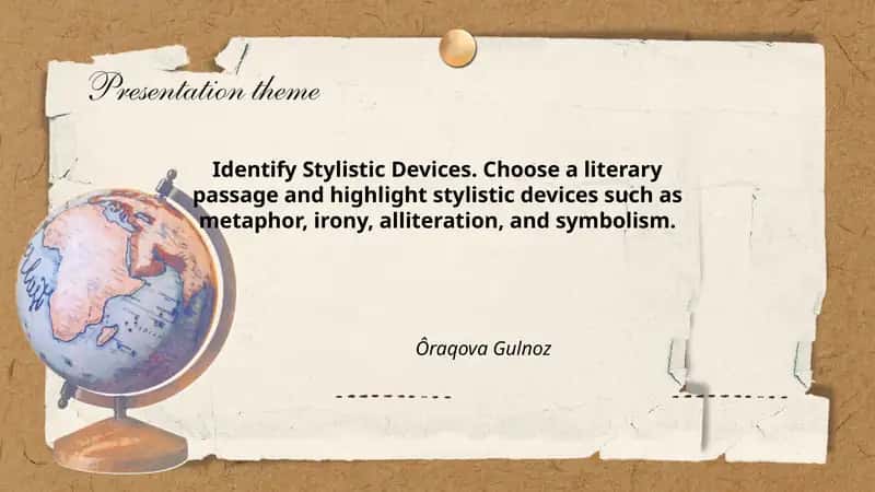 Identify Stylistic Devices 1