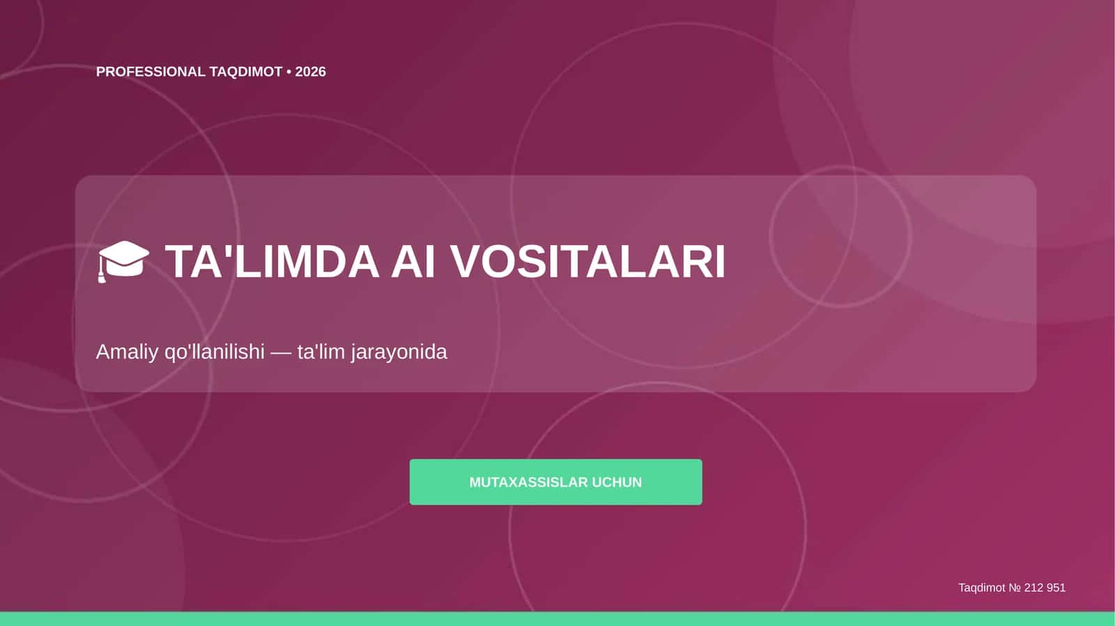 TA'LIMDA AI VOSITALARI 1