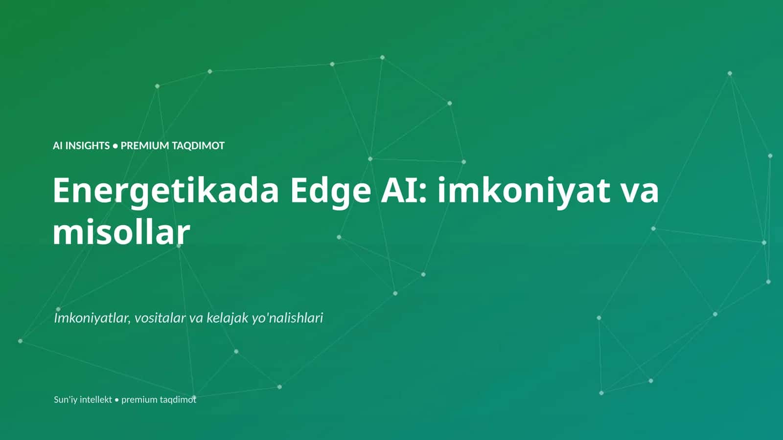 Sun'iy intellekt • premium taqdimot 1