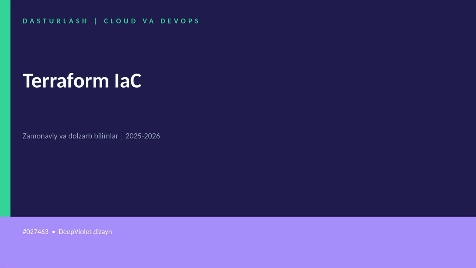 DASTURLASH | CLOUD VA DEVOPS 1