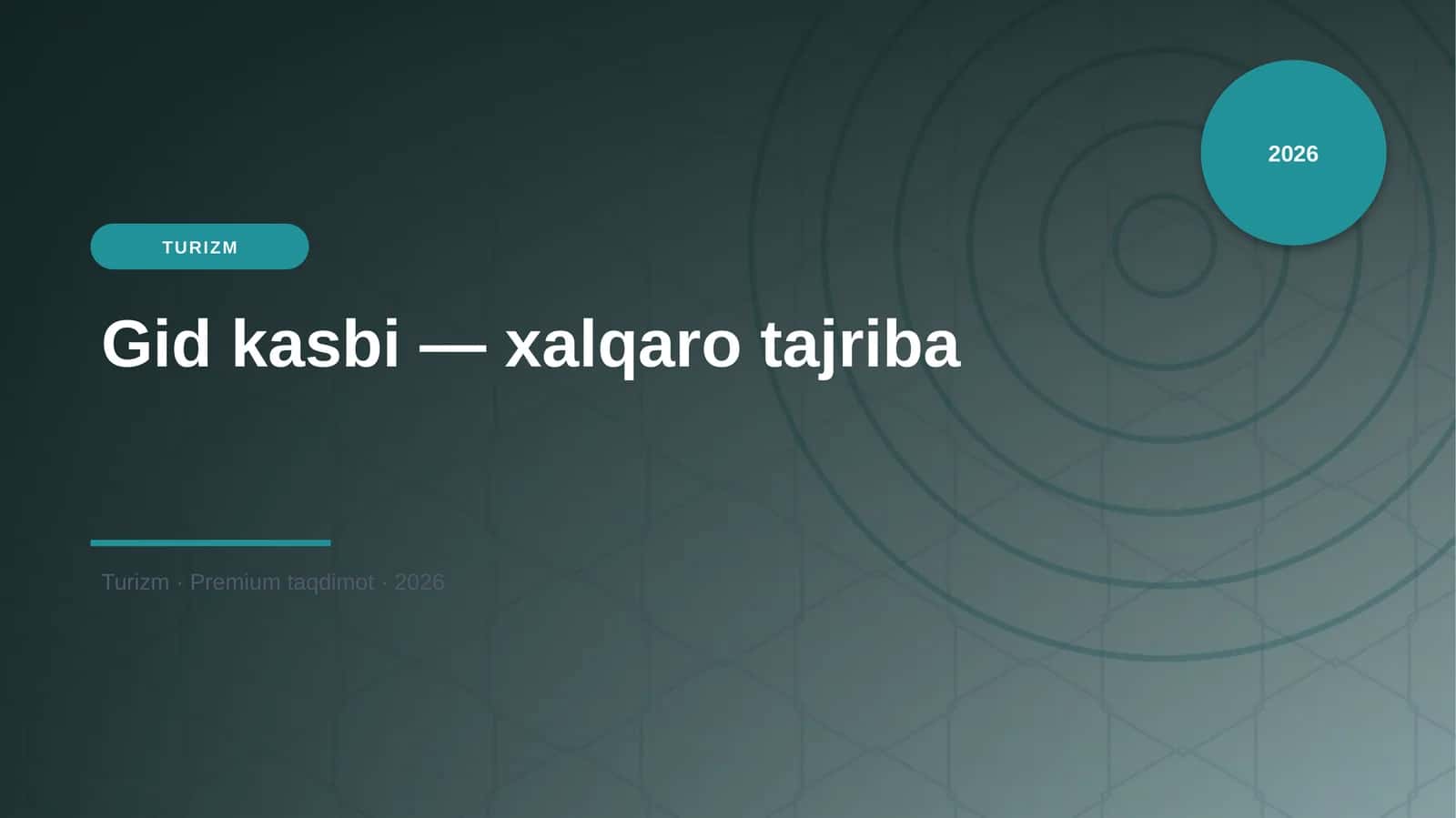 Gid kasbi — xalqaro tajriba 1