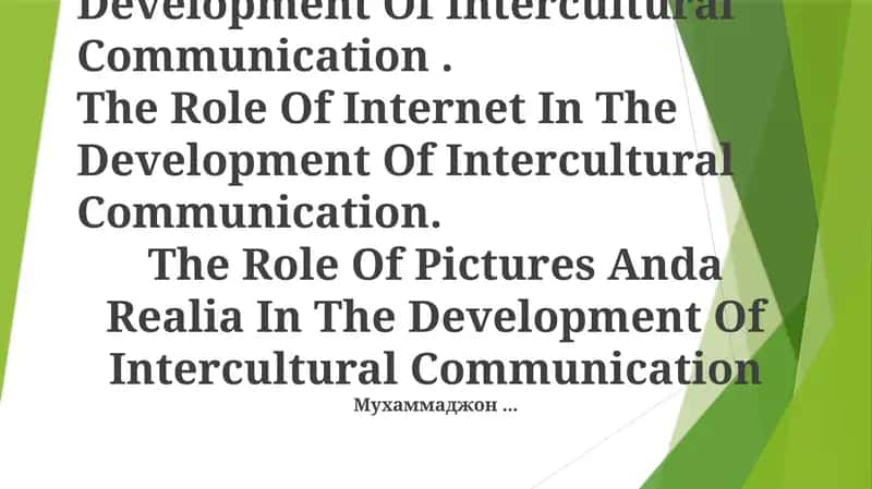 TV in Intercultural Communication 1