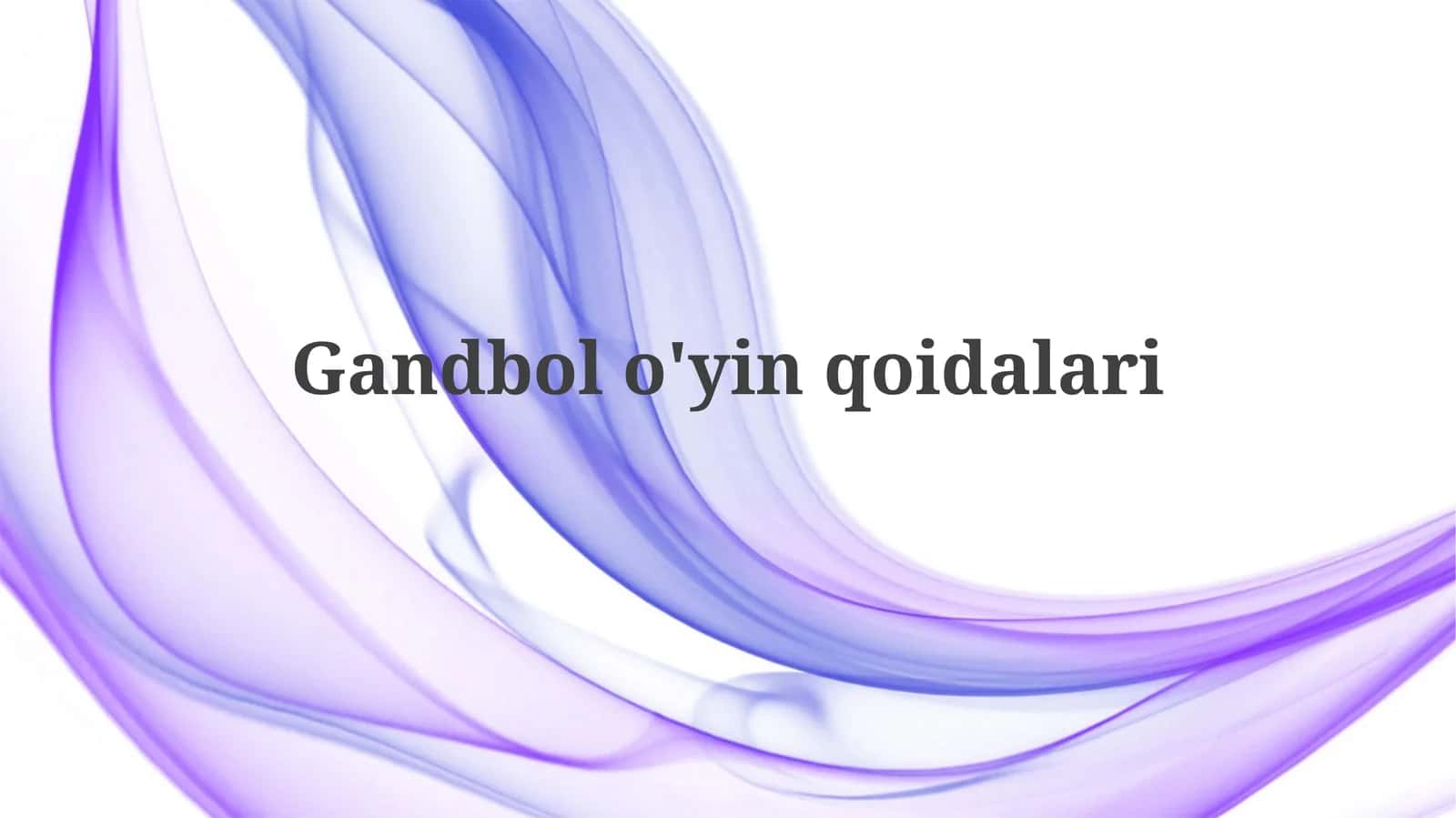 Gandbol o'yin qoidalari 1