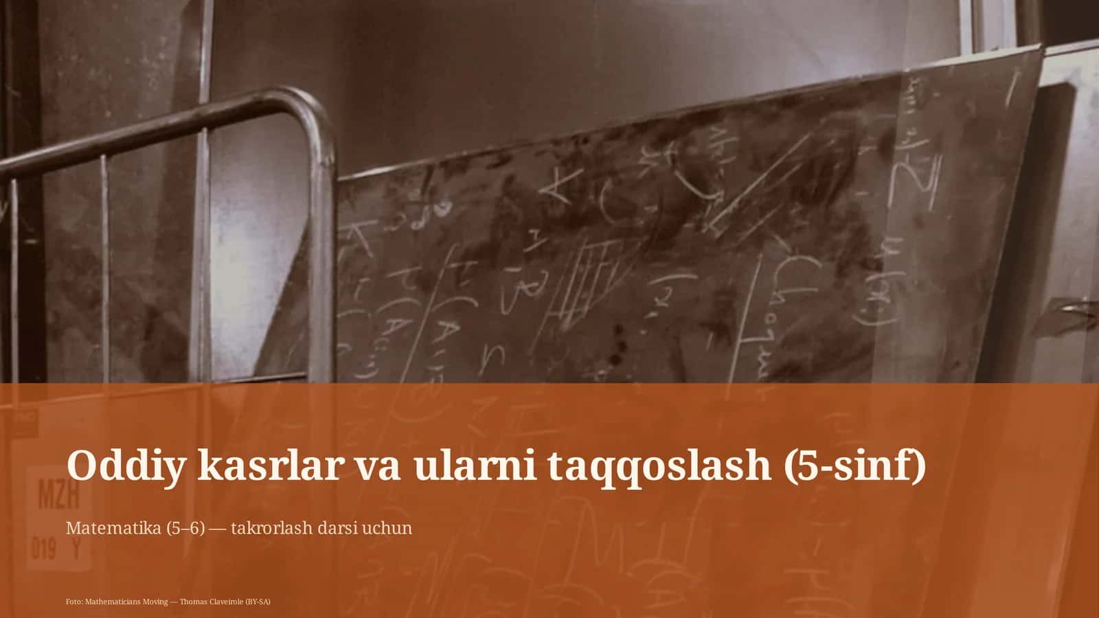 Oddiy kasrlar va ularni taqqoslash (5-sinf) 1
