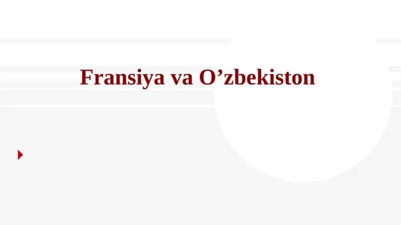 FransiyavaO’zbekiston 1