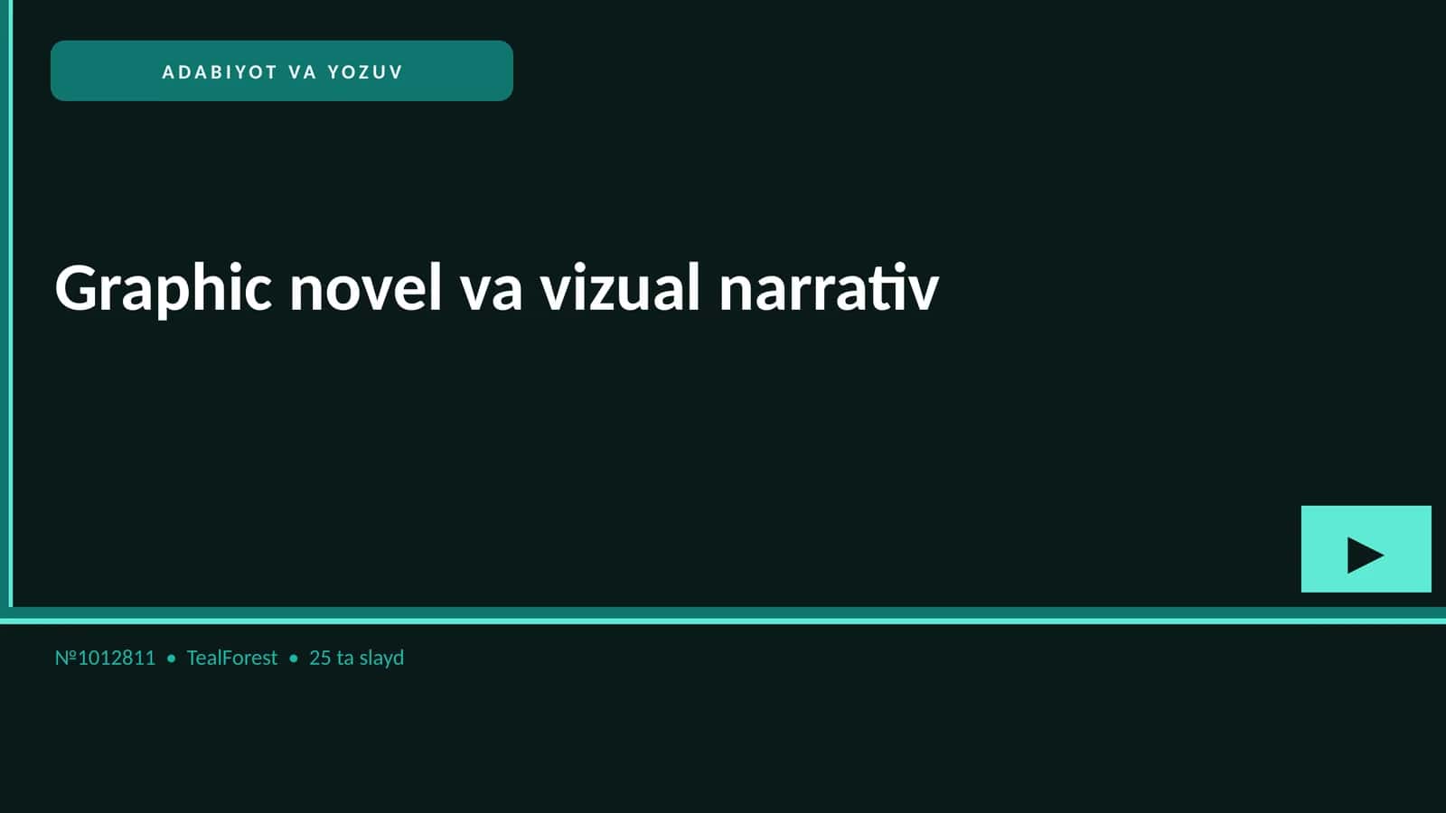 Graphic novel va vizual narrativ 1