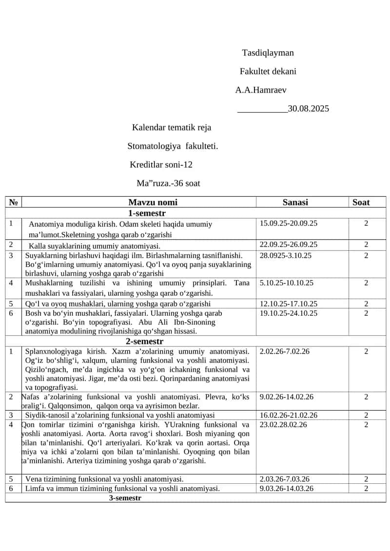 Kalendar tematik reja 1