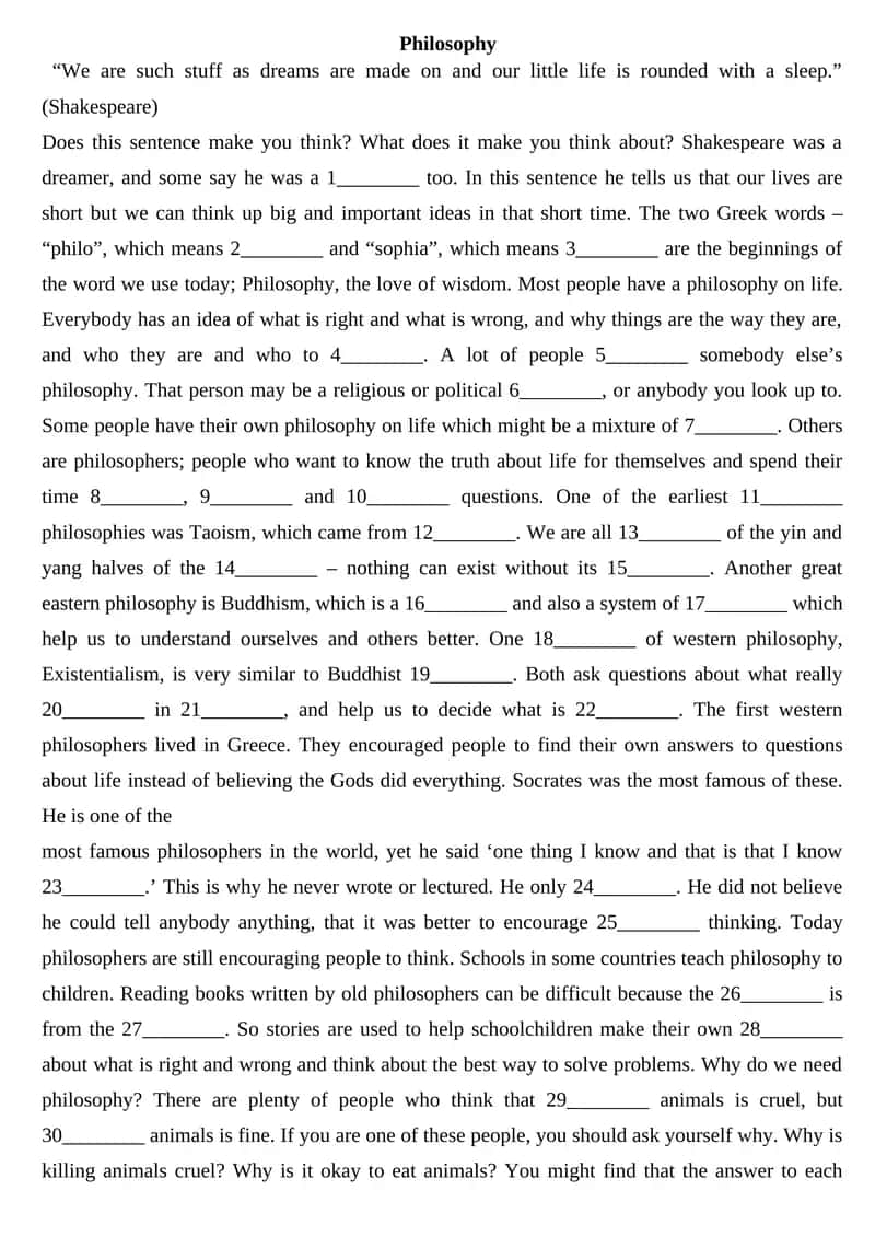 Philosophy 1