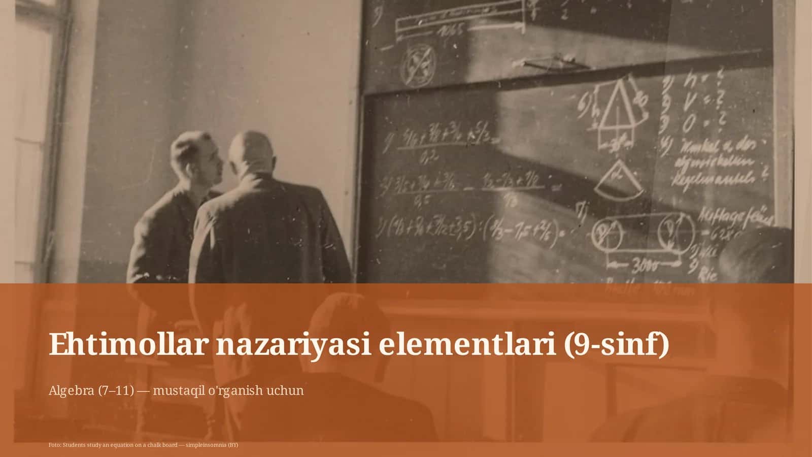 Ehtimollar nazariyasi elementlari (9-sinf) 1