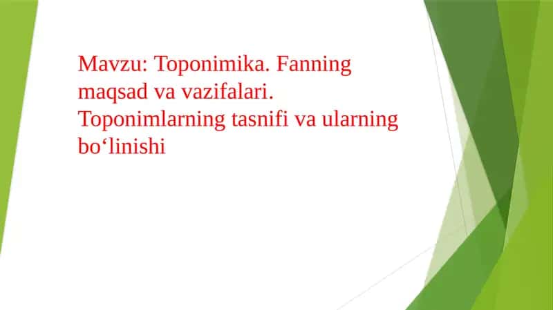 Toponimika 1