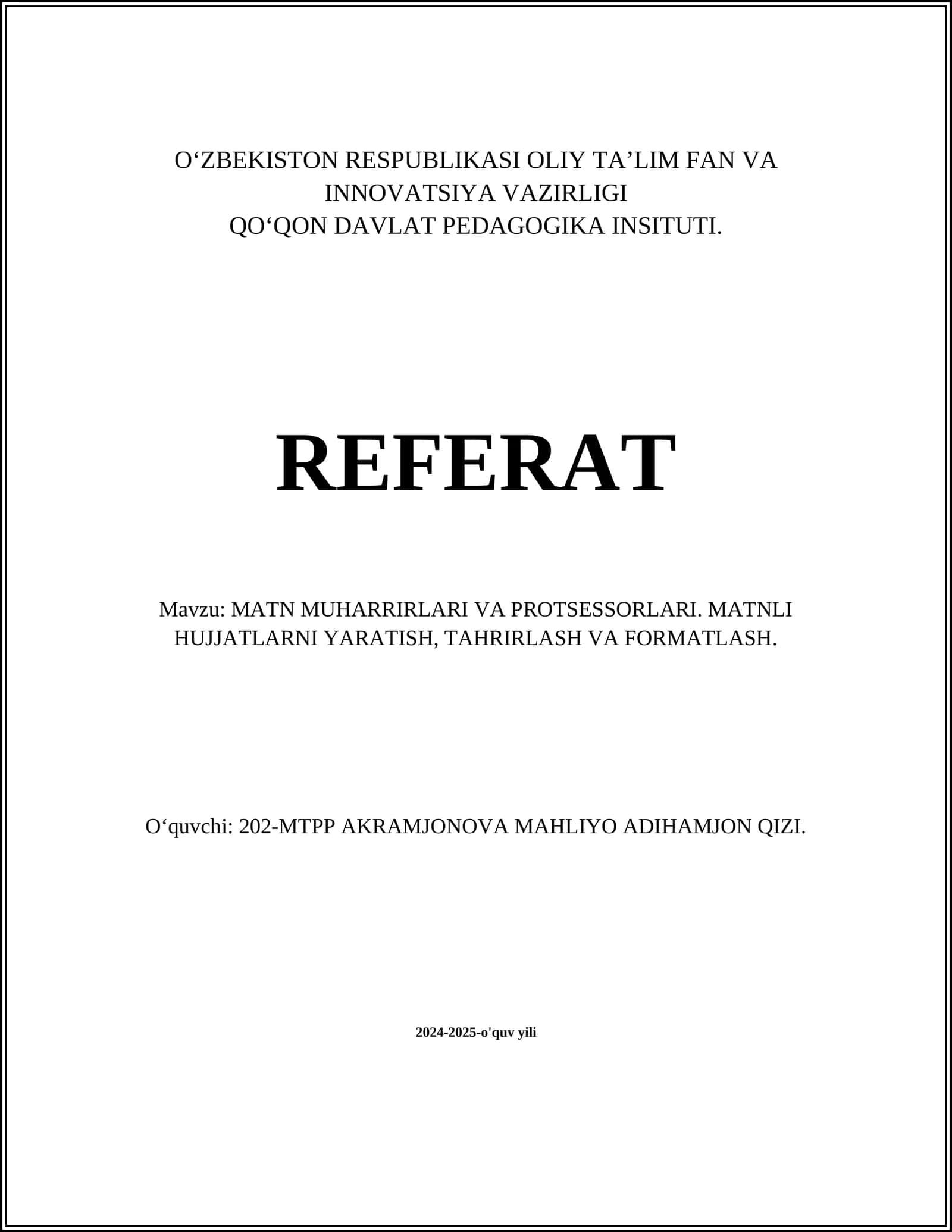 Matn muharrirlari (Text Editors) 1