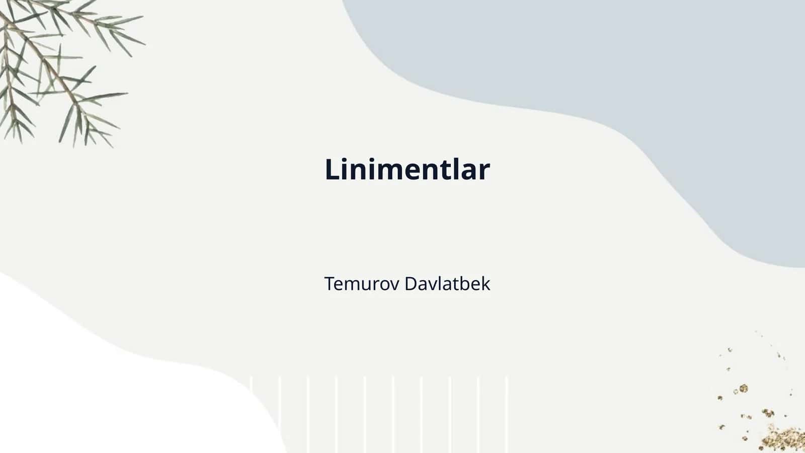 Linimentlar 1