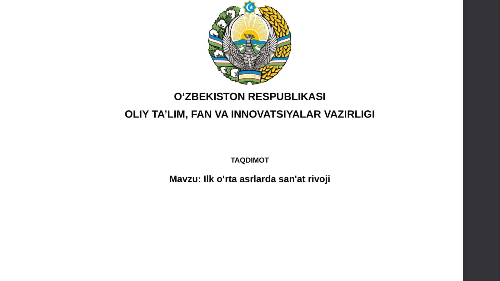 Ilko‘rtaasrlardasan'atrivoji 1