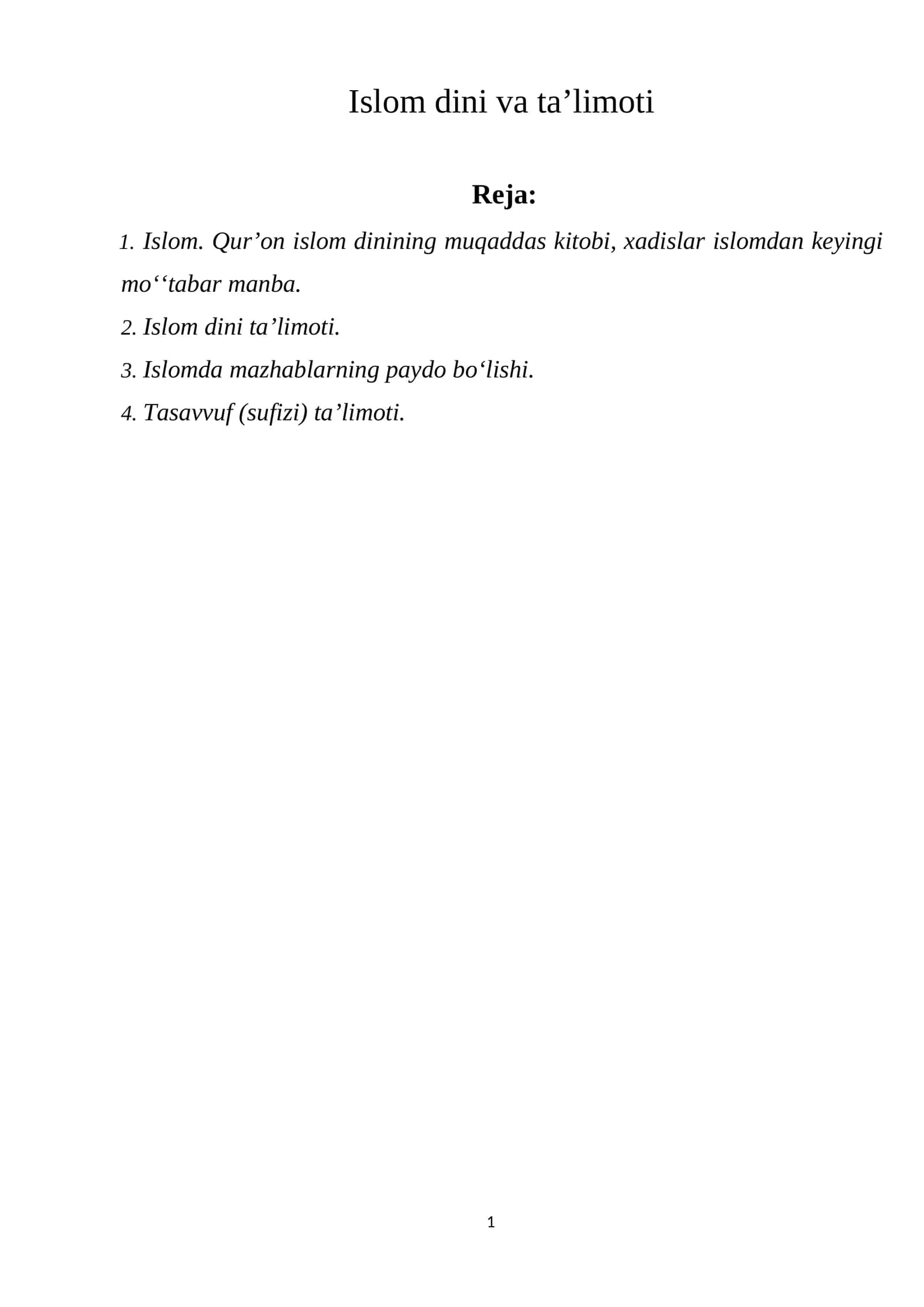 Islom dini va ta’limoti 1