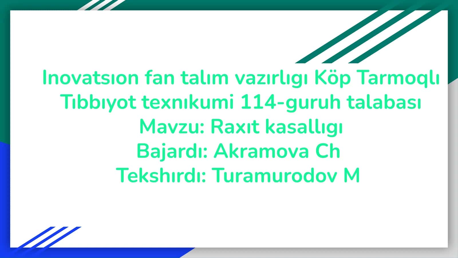 Raxit kasallıgı 1