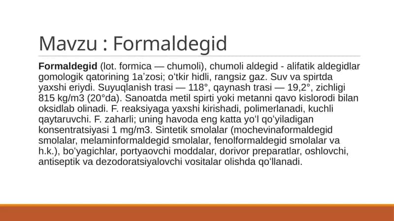 Formaldegid 1