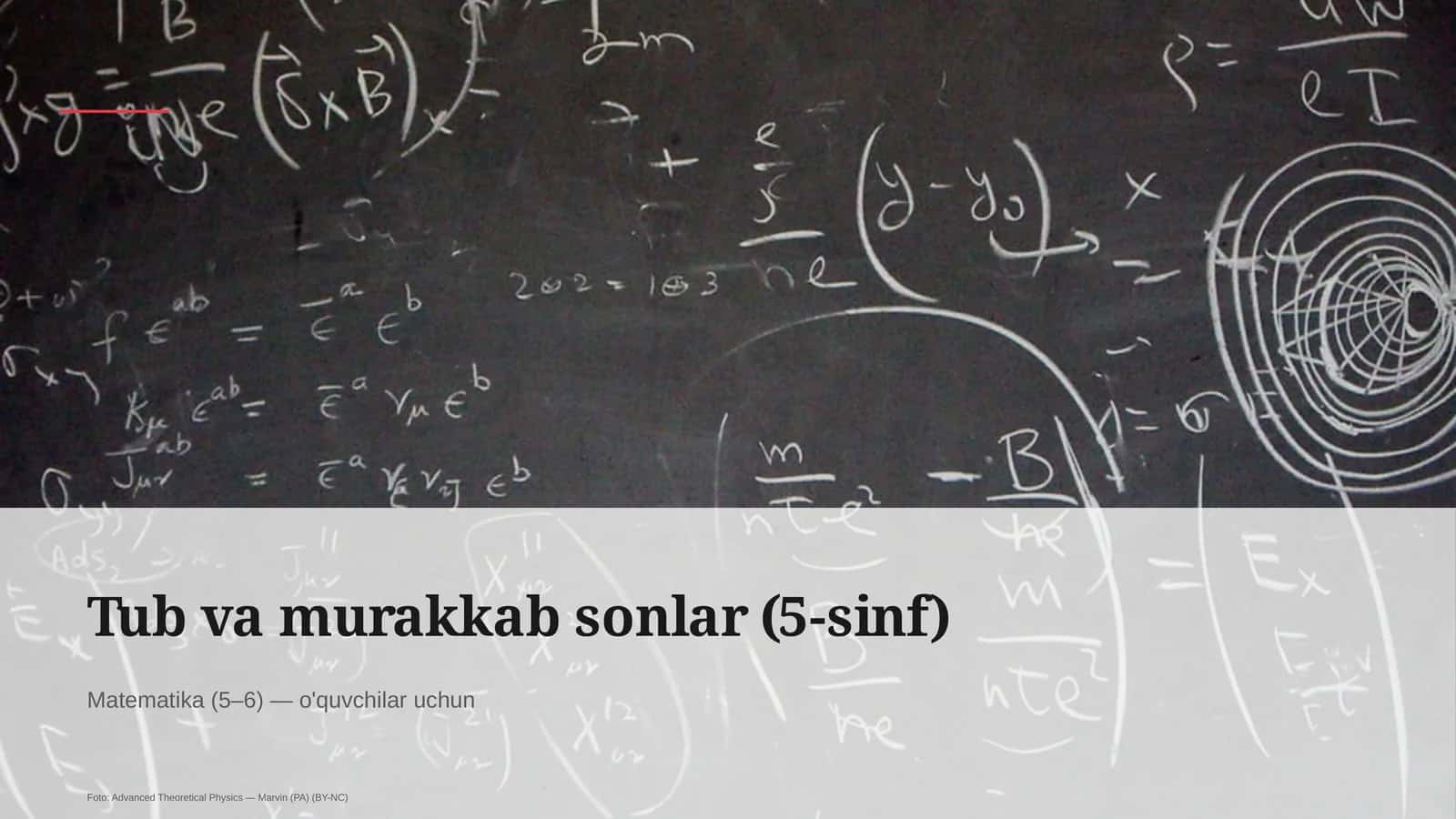Tub va murakkab sonlar (5-sinf) 1