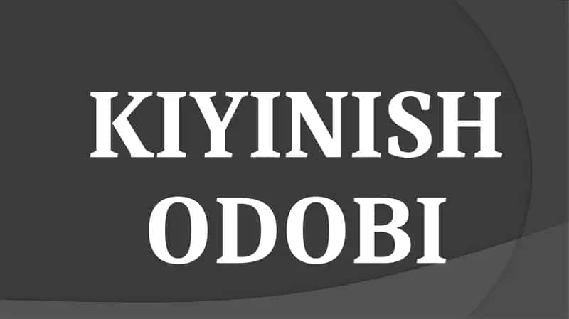 Kiyinish odobi 1