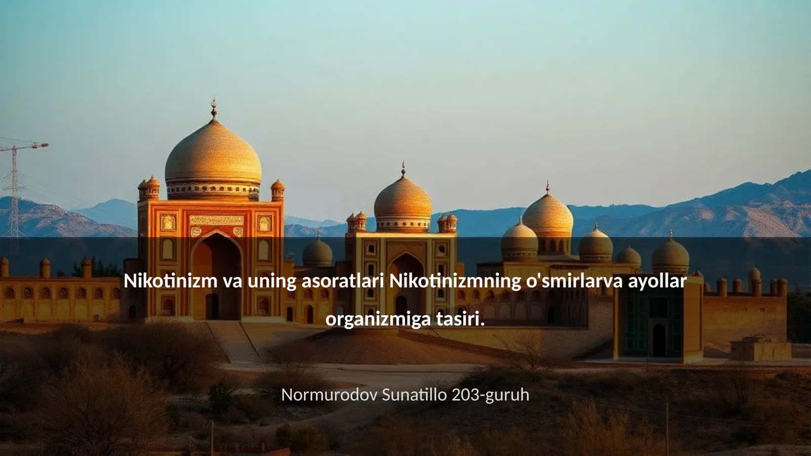 Nikotinizm va uning asoratlari 1