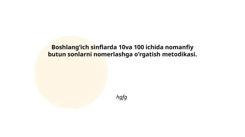 Sonlarni raqamlar orqali ifodalash 1