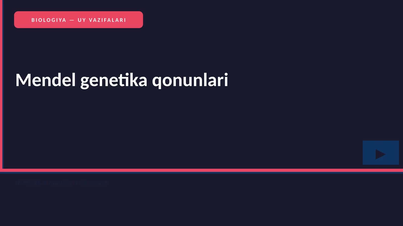 Mendel genetika qonunlari 1