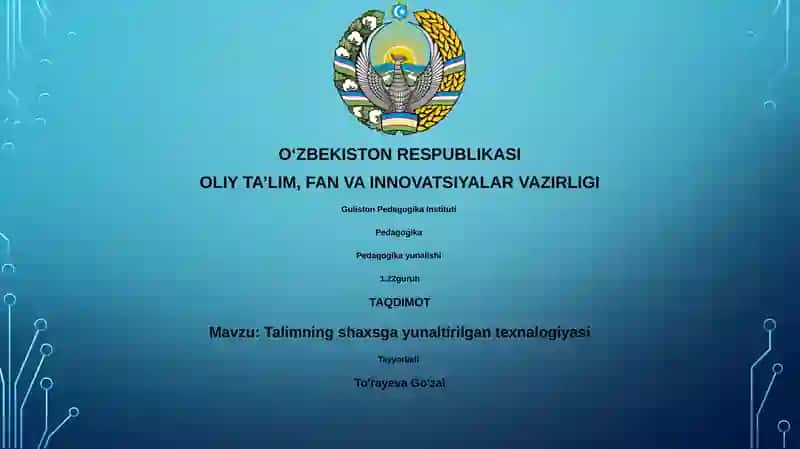 Talimning shaxsga yunaltirilgan texnalogiyasi