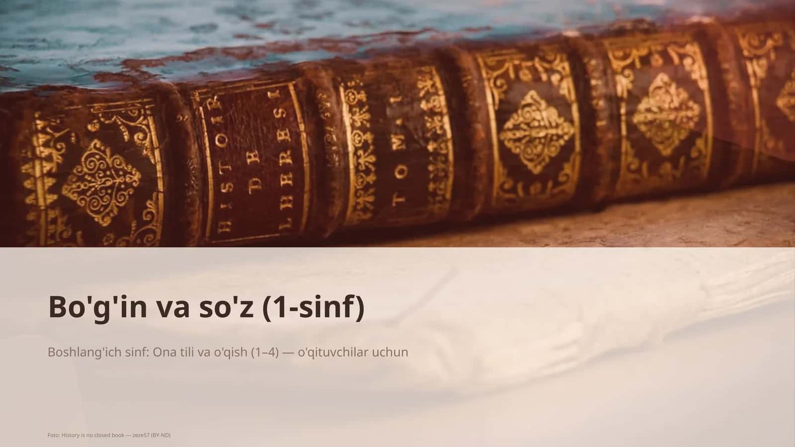 Bo'g'in va so'z (1-sinf) 1