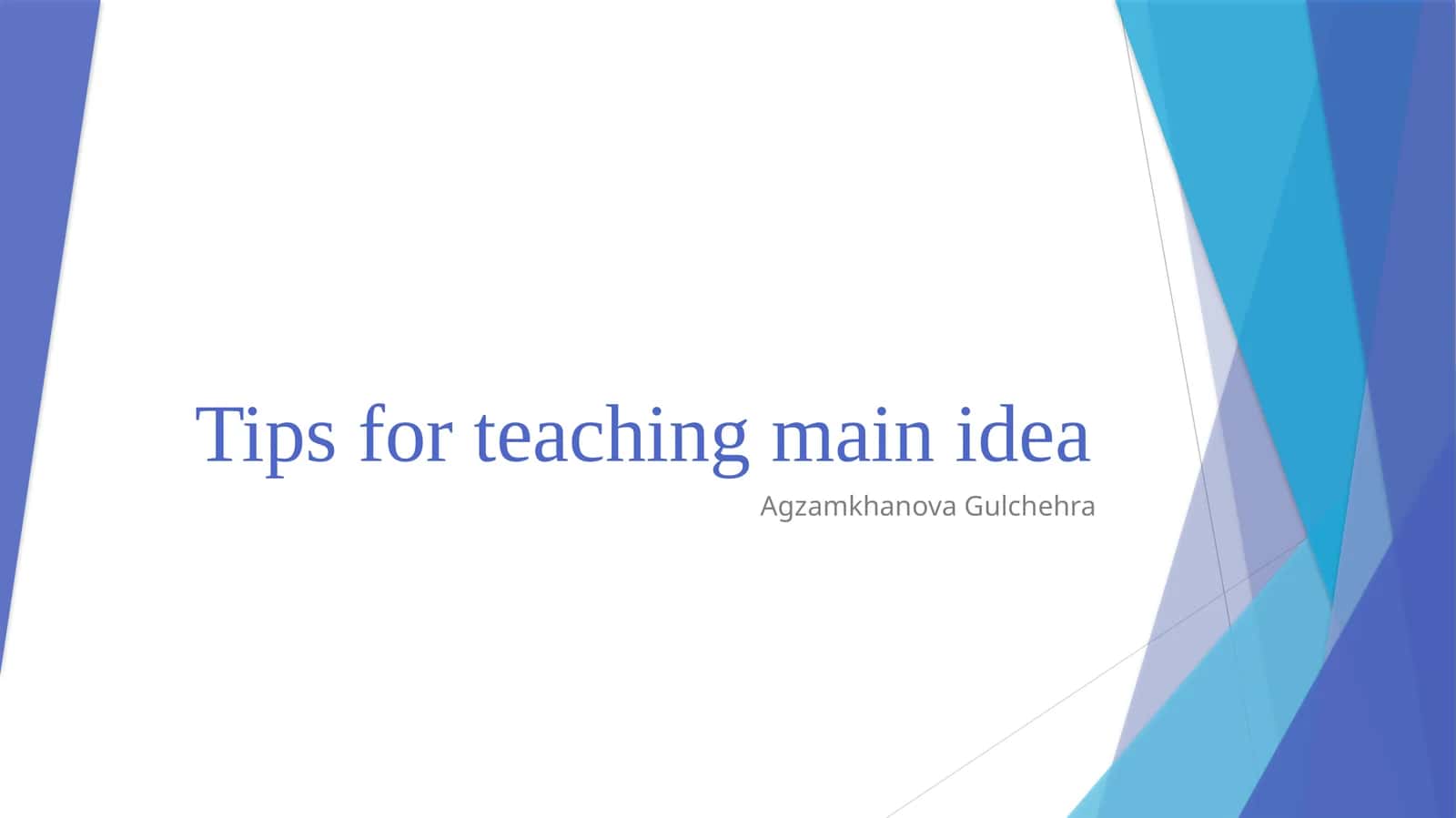 Tips for teaching main idea 1