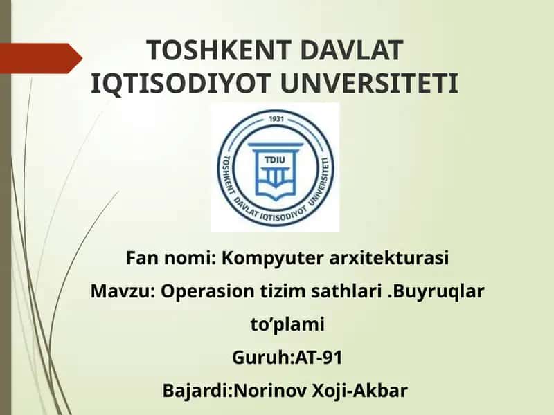 Kompyuterarxitekturasi 1