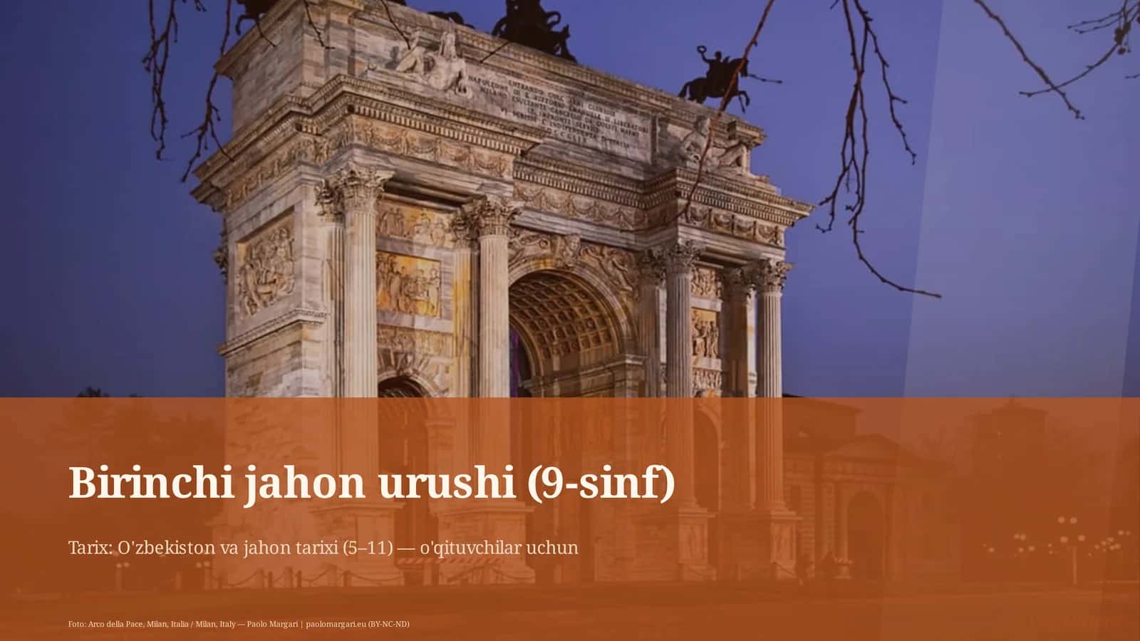 Birinchi jahon urushi (9-sinf) 1