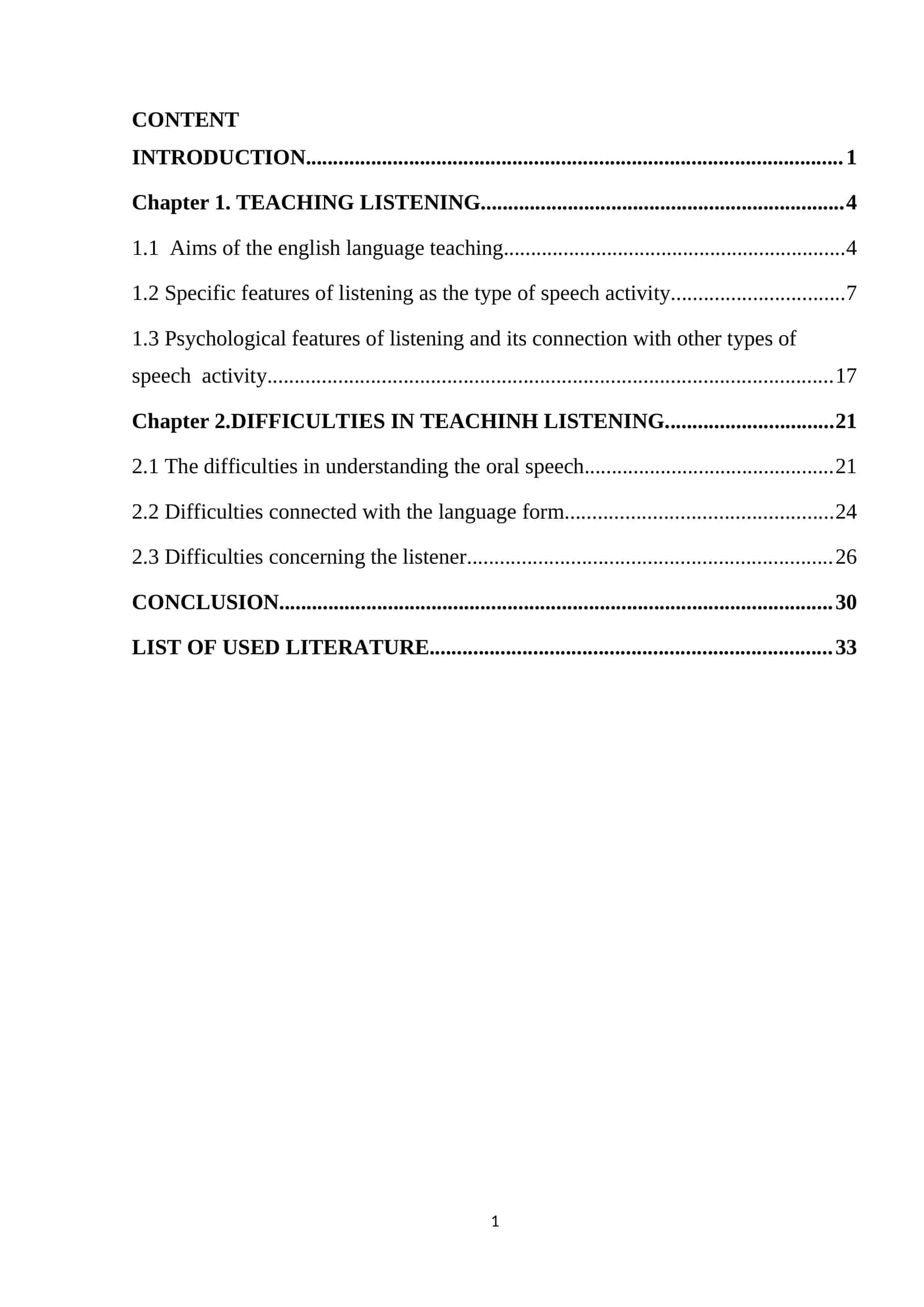 Teaching Listening in English Language 1