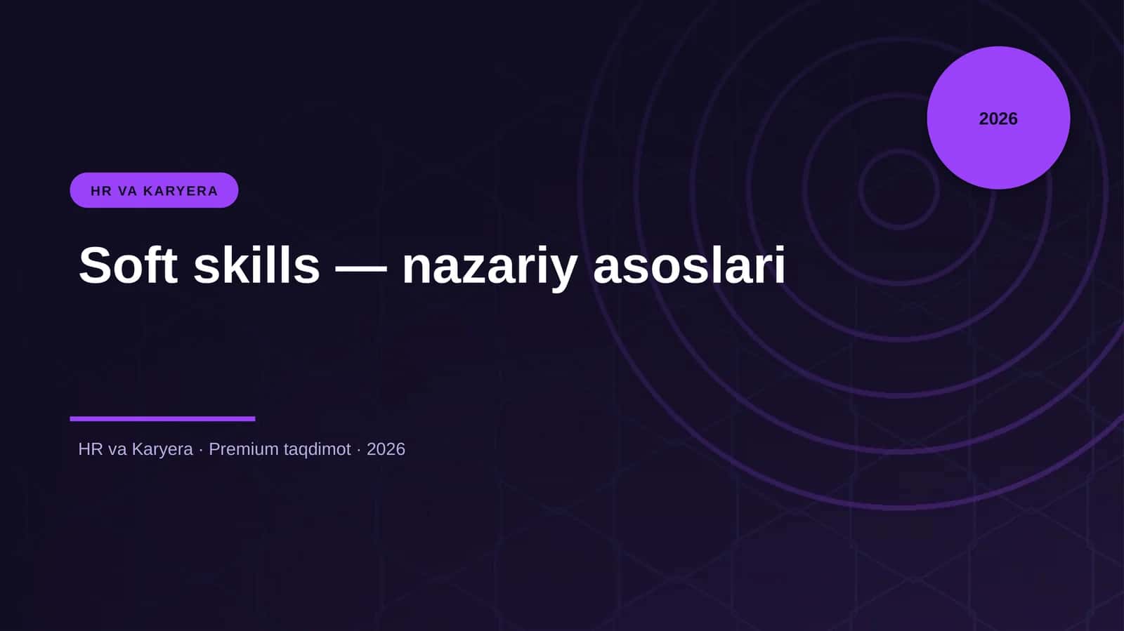 Soft skills — nazariy asoslari 1