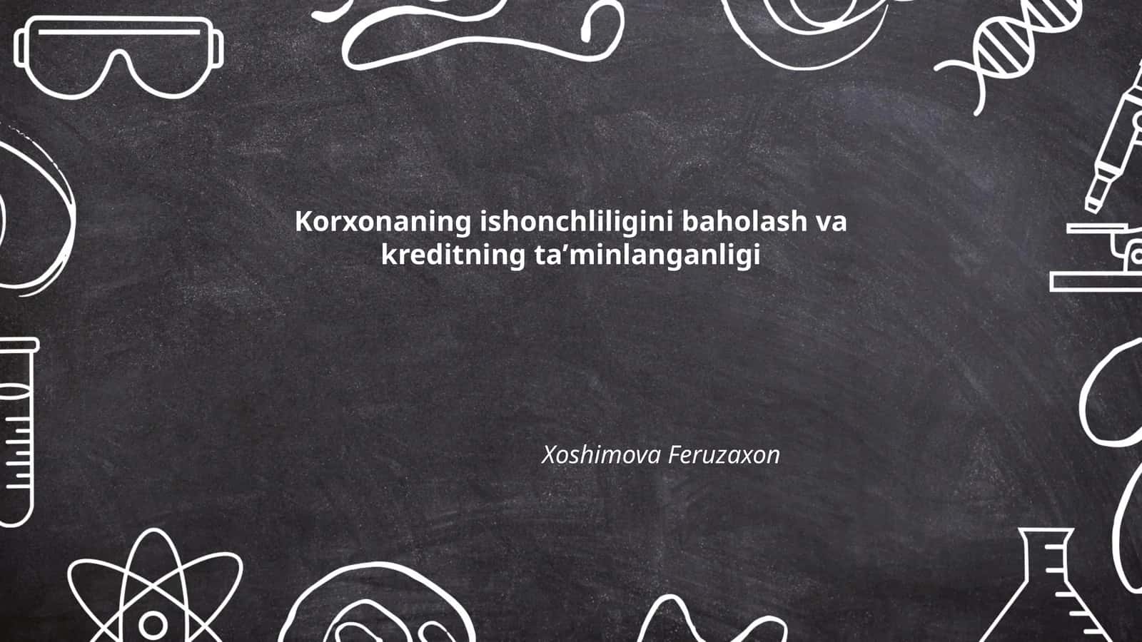 Korxonaning moliyaviy holati 1
