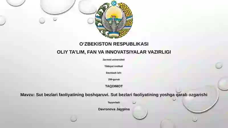 Sut bezlari faoliyatining boshqaruvi