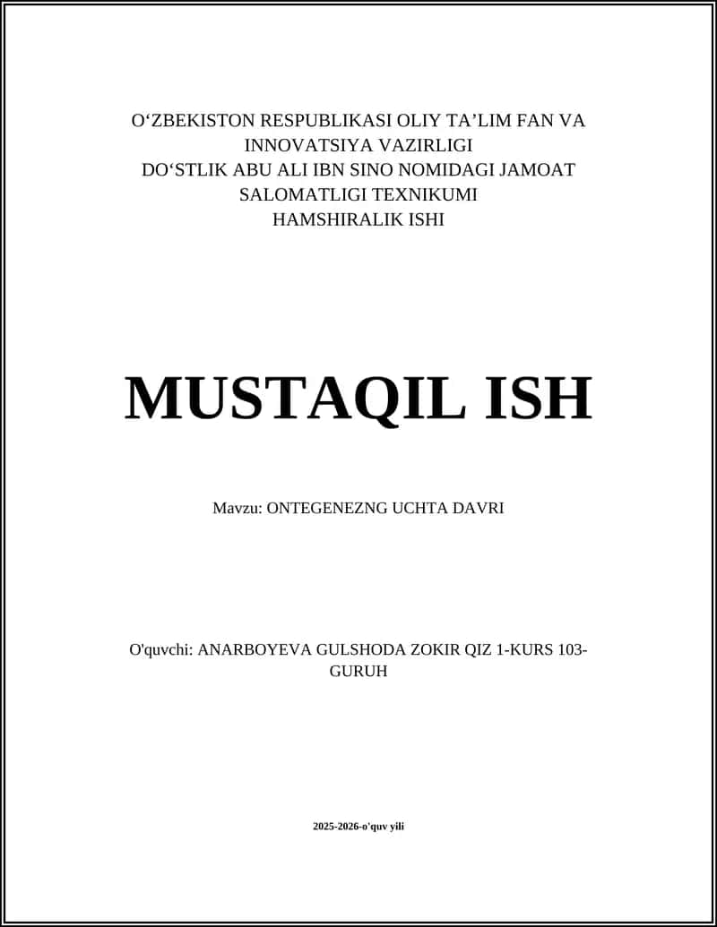 ONTEGENEZNG UCHTA DAVRI 1