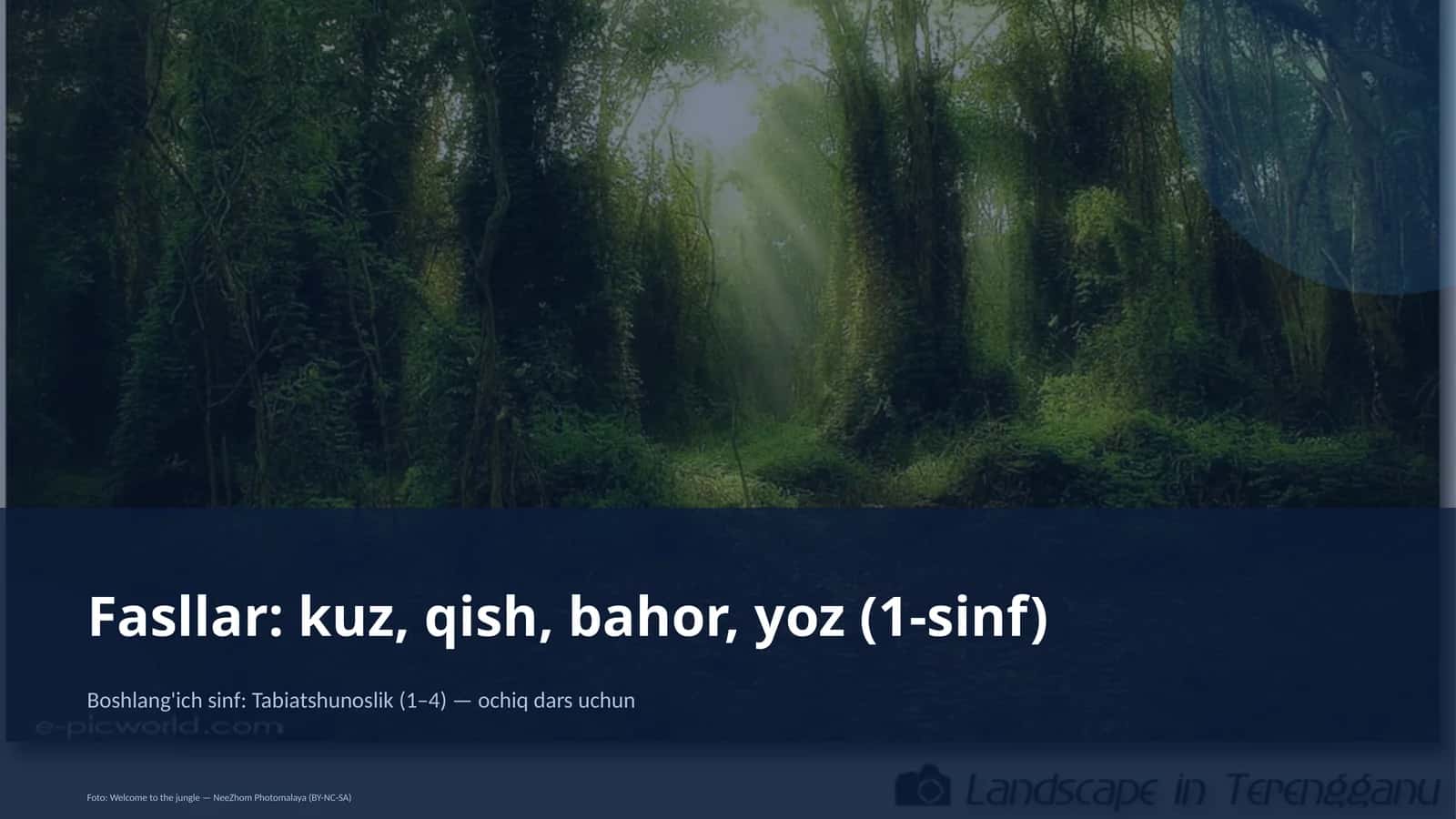 Tabiatshunoslik darsi 1