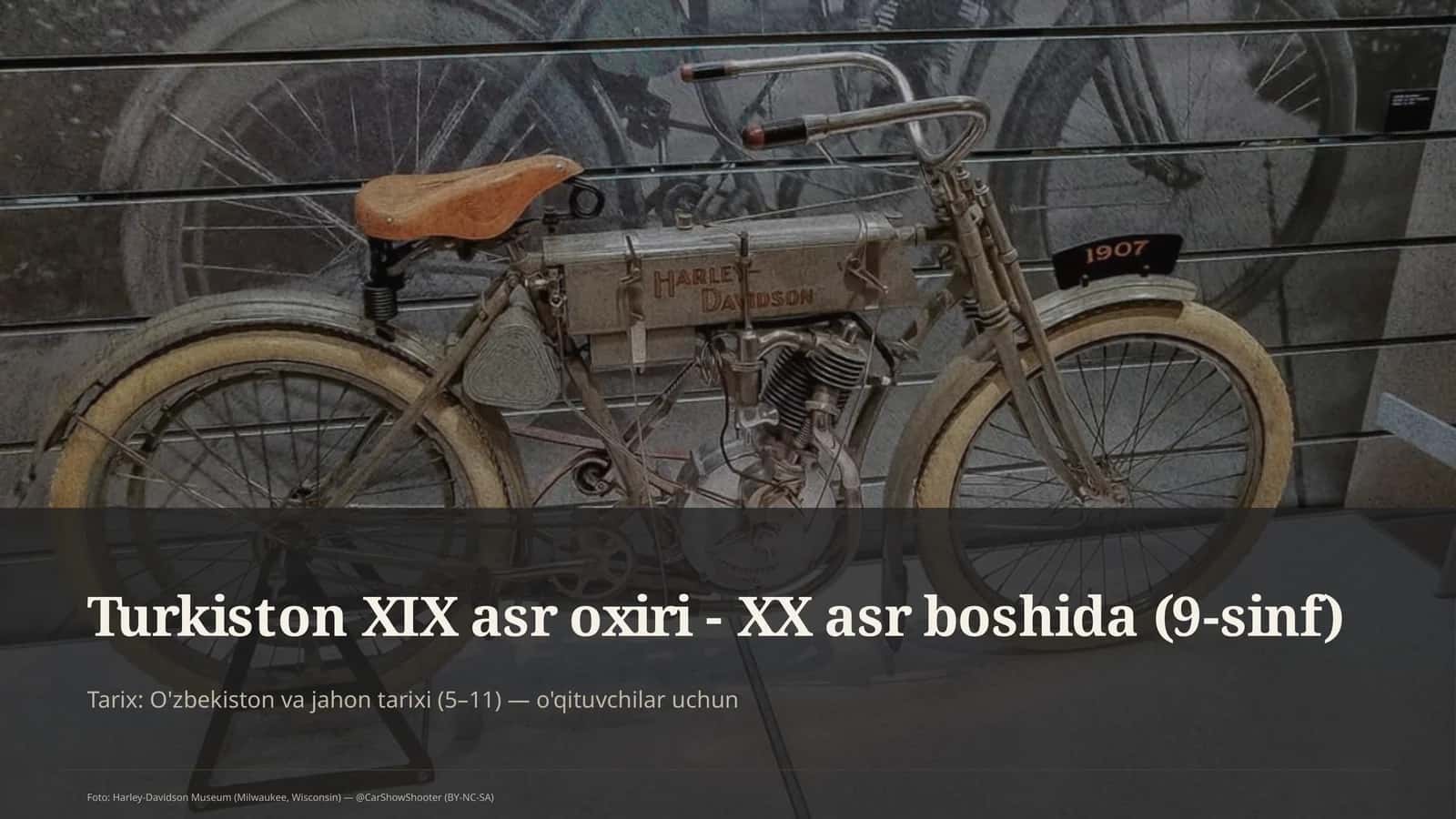 Turkiston XIX asr oxiri - XX asr boshida (9-sinf) 1