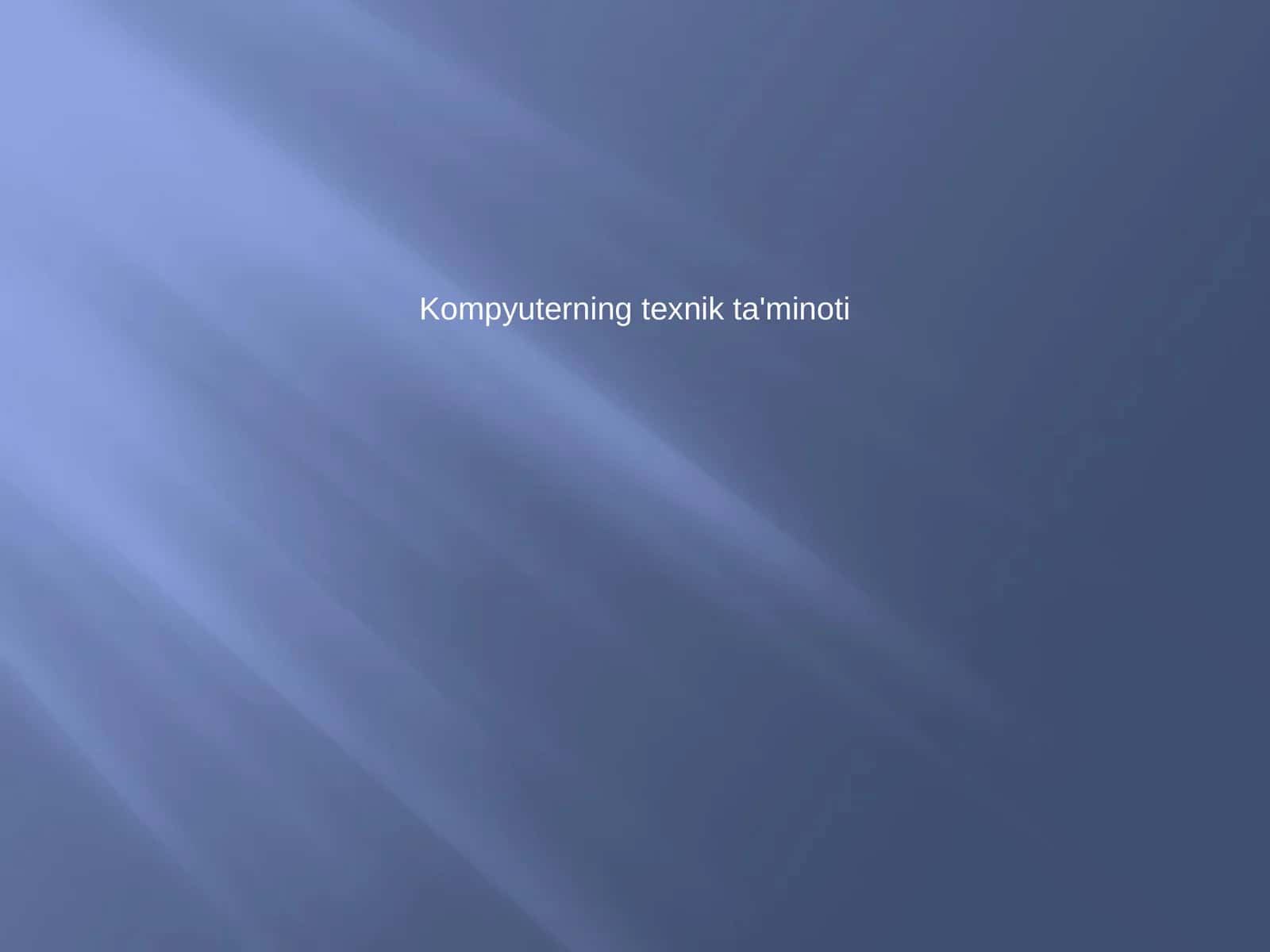 Kompyuterning texnik ta'minoti 1