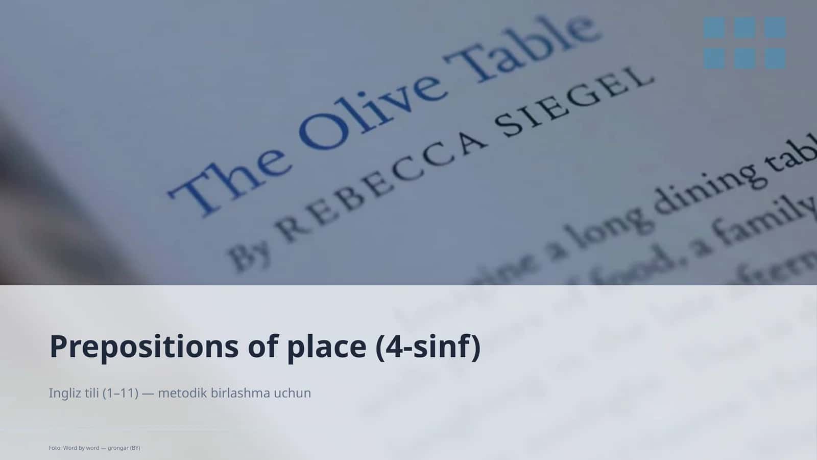Prepositions of place (4-sinf) 1
