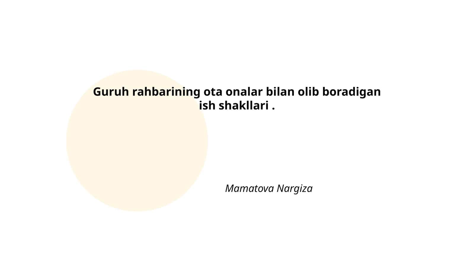 Ota-onalar kengashi bilan ishlash 1
