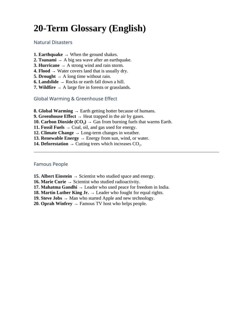 20-Term Glossary (English) 1