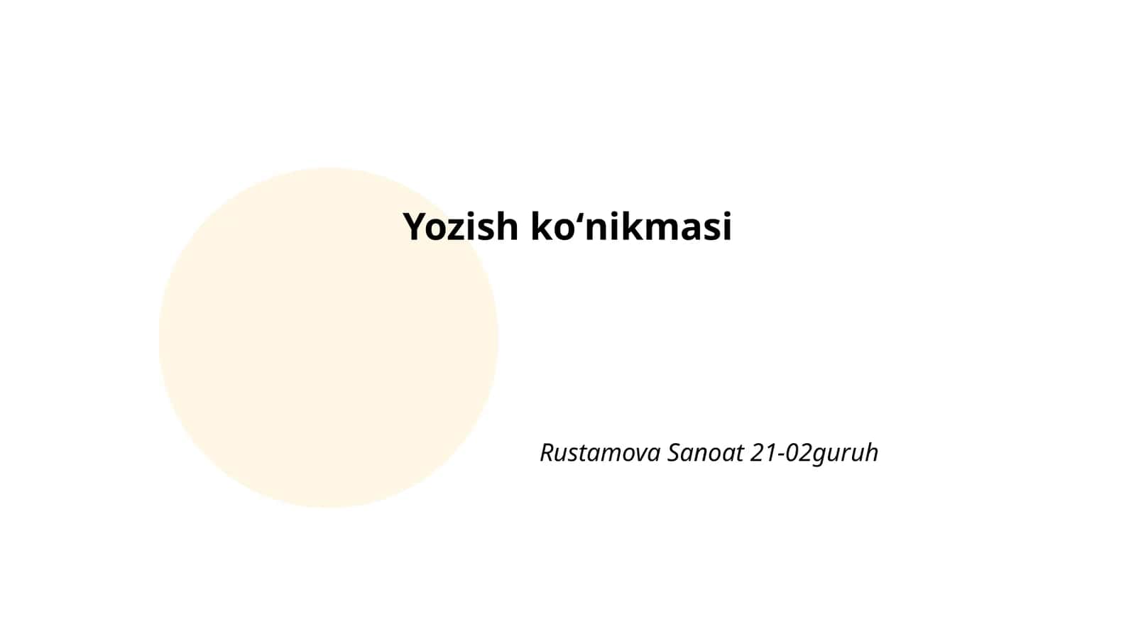 Insho yozish sanʼati 1