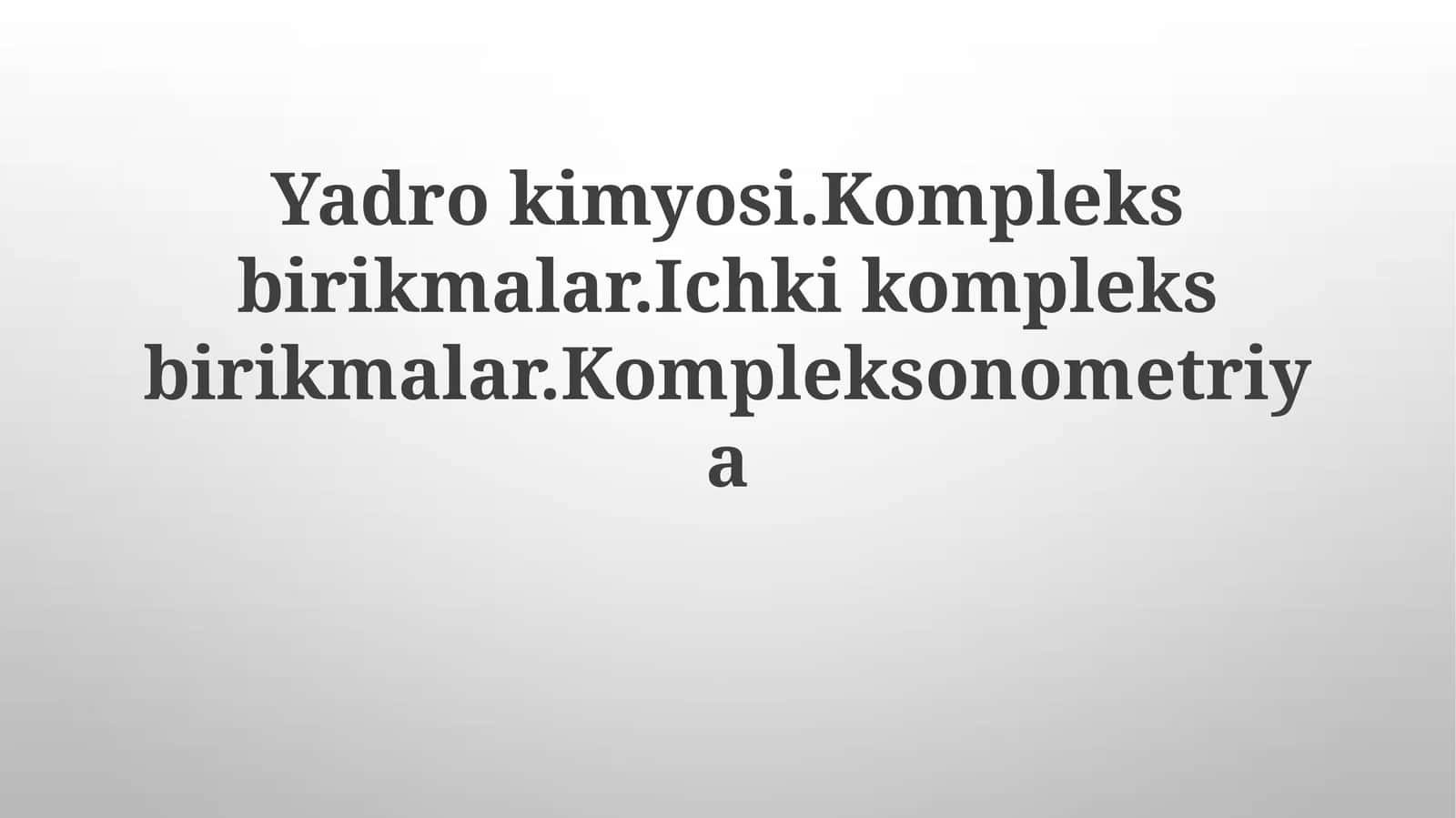 Kompleksometrik Titrlash 1