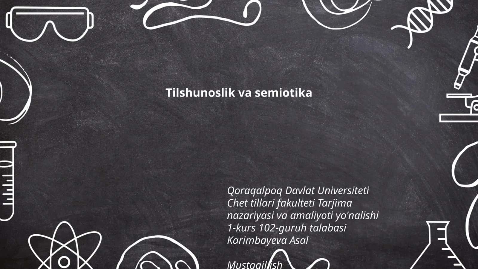 Tilshunoslik va semiotika 1