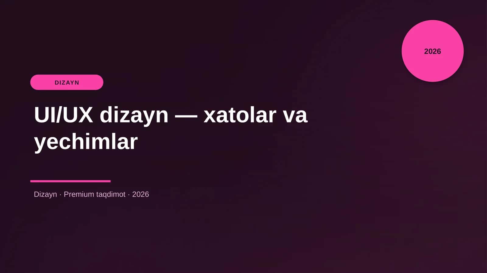 UI/UX dizayn — xatolar va yechimlar 1