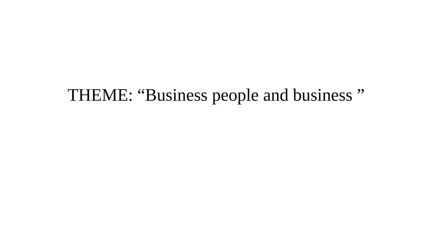 Business people and business 1