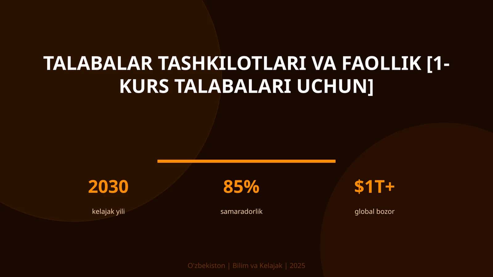 Talabalar tashkilotlari va faollik [1-kurs talabalari uchun] 1