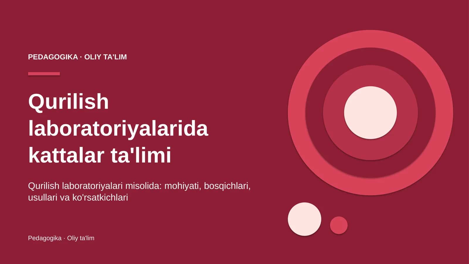 Qurilish laboratoriyalarida kattalar ta'limi 1