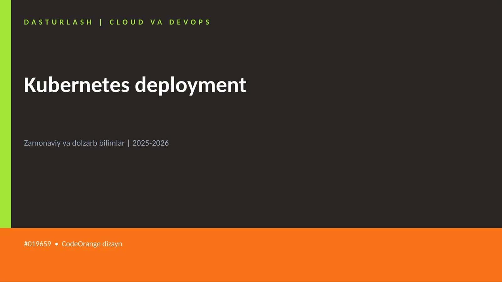 Kubernetes deployment 1